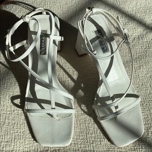 Topshop White Strappy Heels